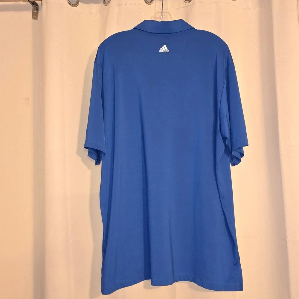 Adidas ClimaLite Golf Polo Shirt Men's XL Blue Woodmore Logo Athletic